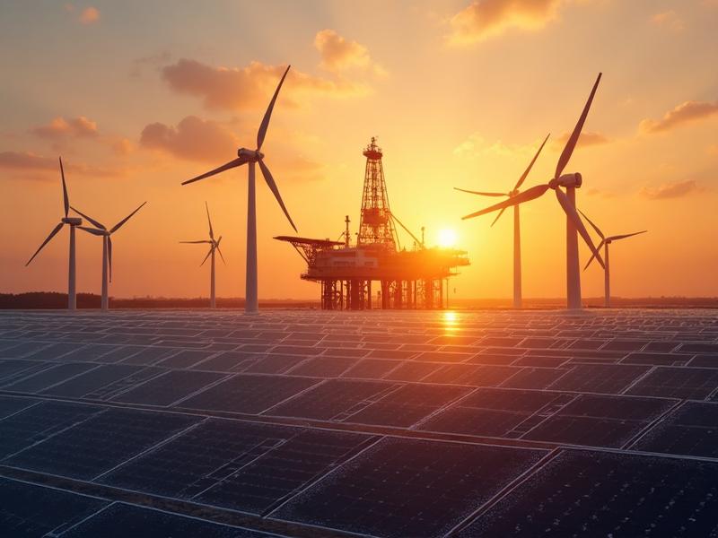 Energy sector with renewable and traditional power sources
